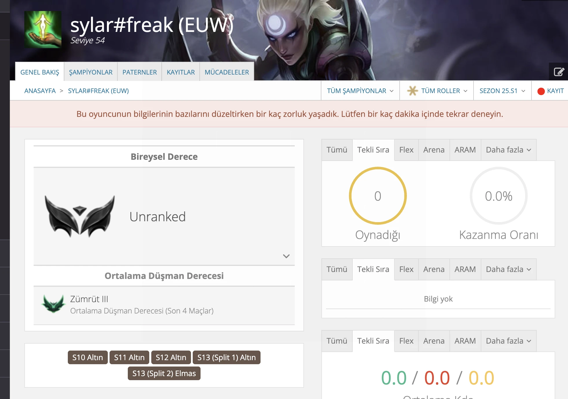 LOL EU WEST HESAP!